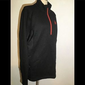 Spyder black/red 1/4 zipper outbound pullover jacket size XL